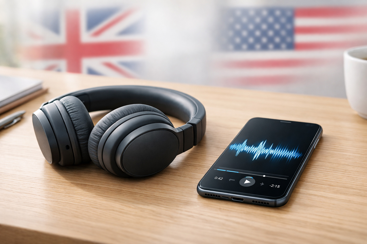 AudioGrammar English Pack MP3 setup con cascos charcoal-grey